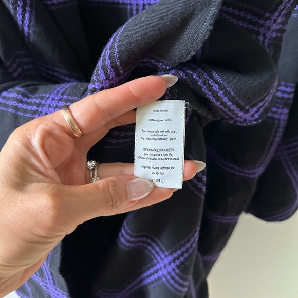 Mara Hoffman Aviva Dress in Black with Purple Embroidery - Picture 6 of 6